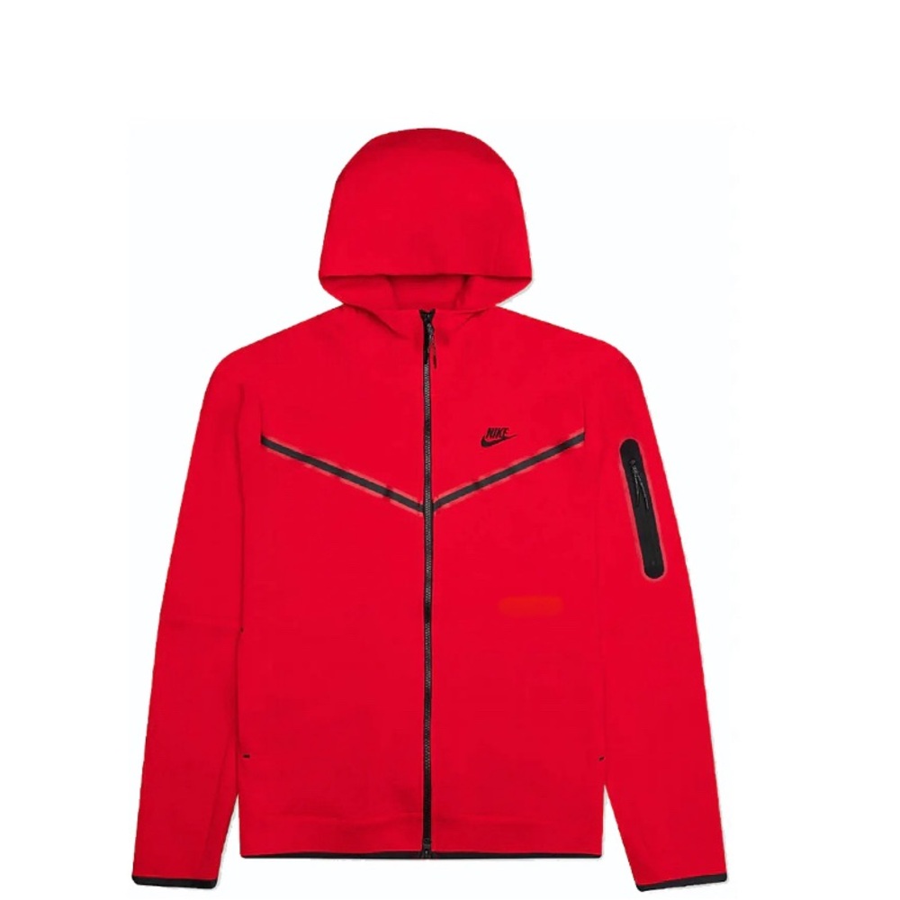 Boys Youth Nike Tech Full Zip Hoodie Size Medium university red and black